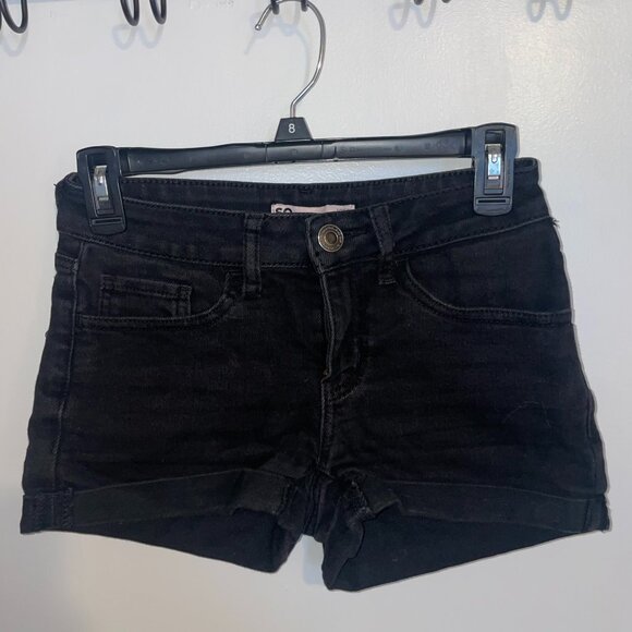 SO Black Mini Shorts Size 1/25 - Picture 1 of 11